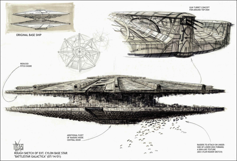 Illustration for article titled Stunning Concept Art From The Battlestar Galactica You Never Saw
